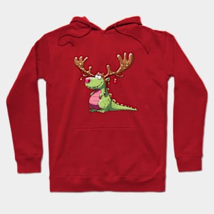 Funny Christmas Dinosaur T-Rex Hoodie